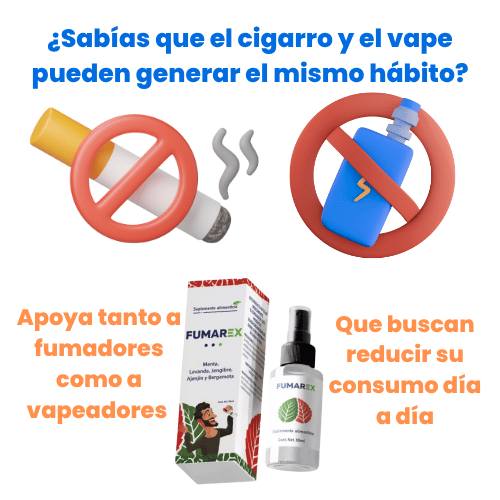 FUMAREX® – Acompañamiento para reducir el consumo de cigarro o vape de forma más llevadera