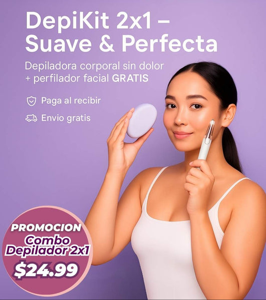 Combo 2 x1 depilador de cejas + depilador corporal de cristal